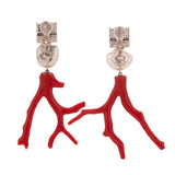 Aphrodite vii coral earrings