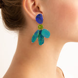 Spring V opal earrings