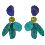 Spring V opal earrings