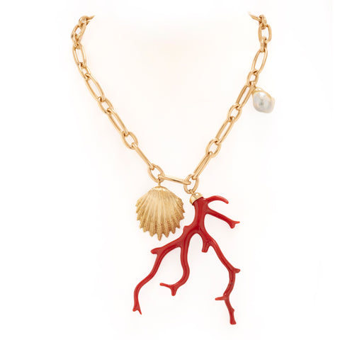 Aphrodite iii coral necklace