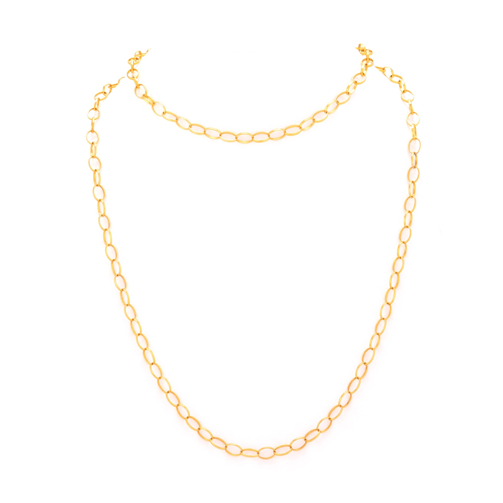 14K Gold Extra Large Open Link Chain Necklace